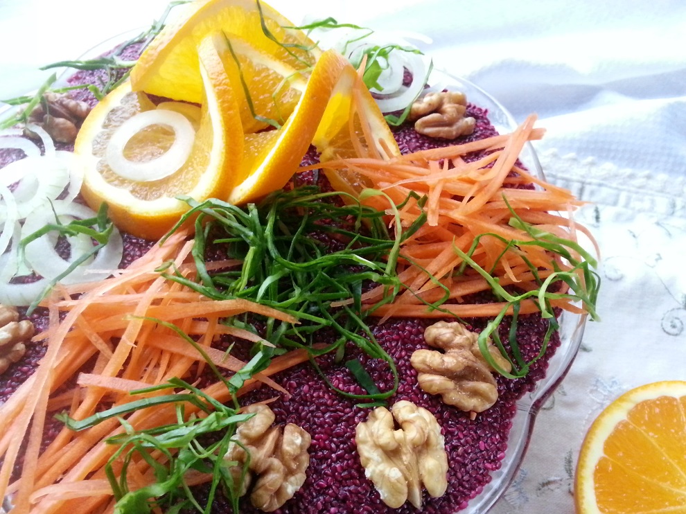 Roh-vegane farbenfrohe Chia-Pastete