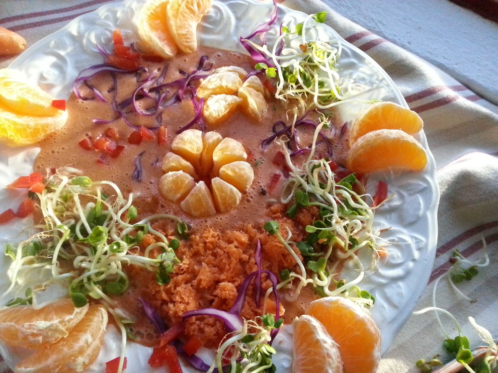 So farbenprächtig ist Rohkost - mitten im dänischen Winter. Trotzdem warten The Raw Kitchen und ich mit Vorfreude auf die ersten Kursteilnehmer der Rohkost-Workshops.