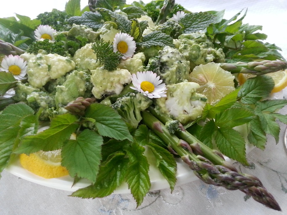 grüner Spargel Rohkost